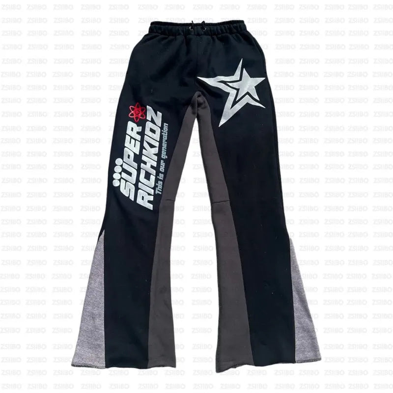 Aesthetic Star Print Hoodie and Pants