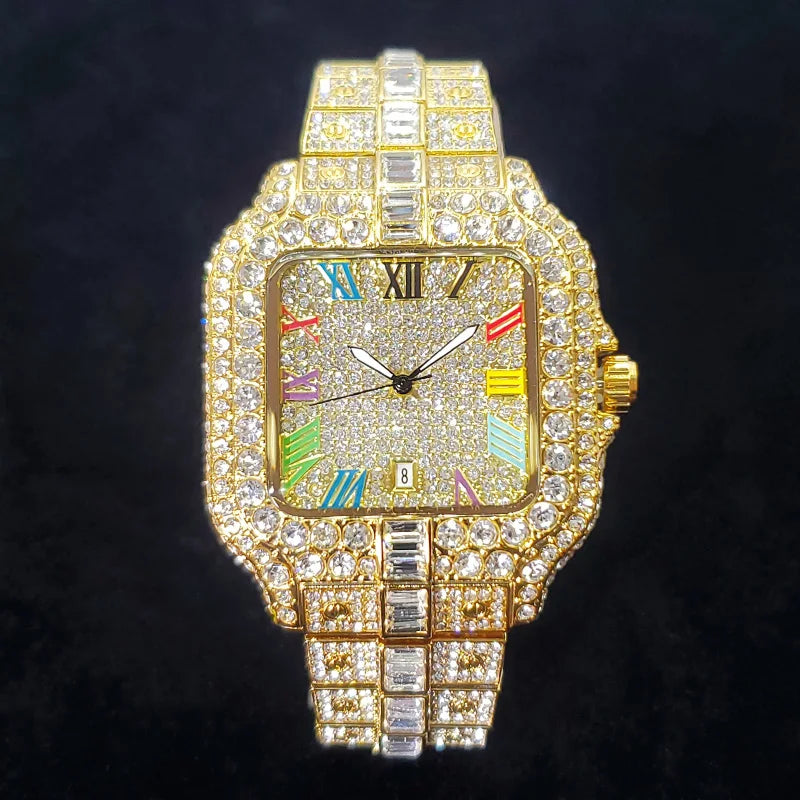 Rectangle Shaped Iced Out Watch