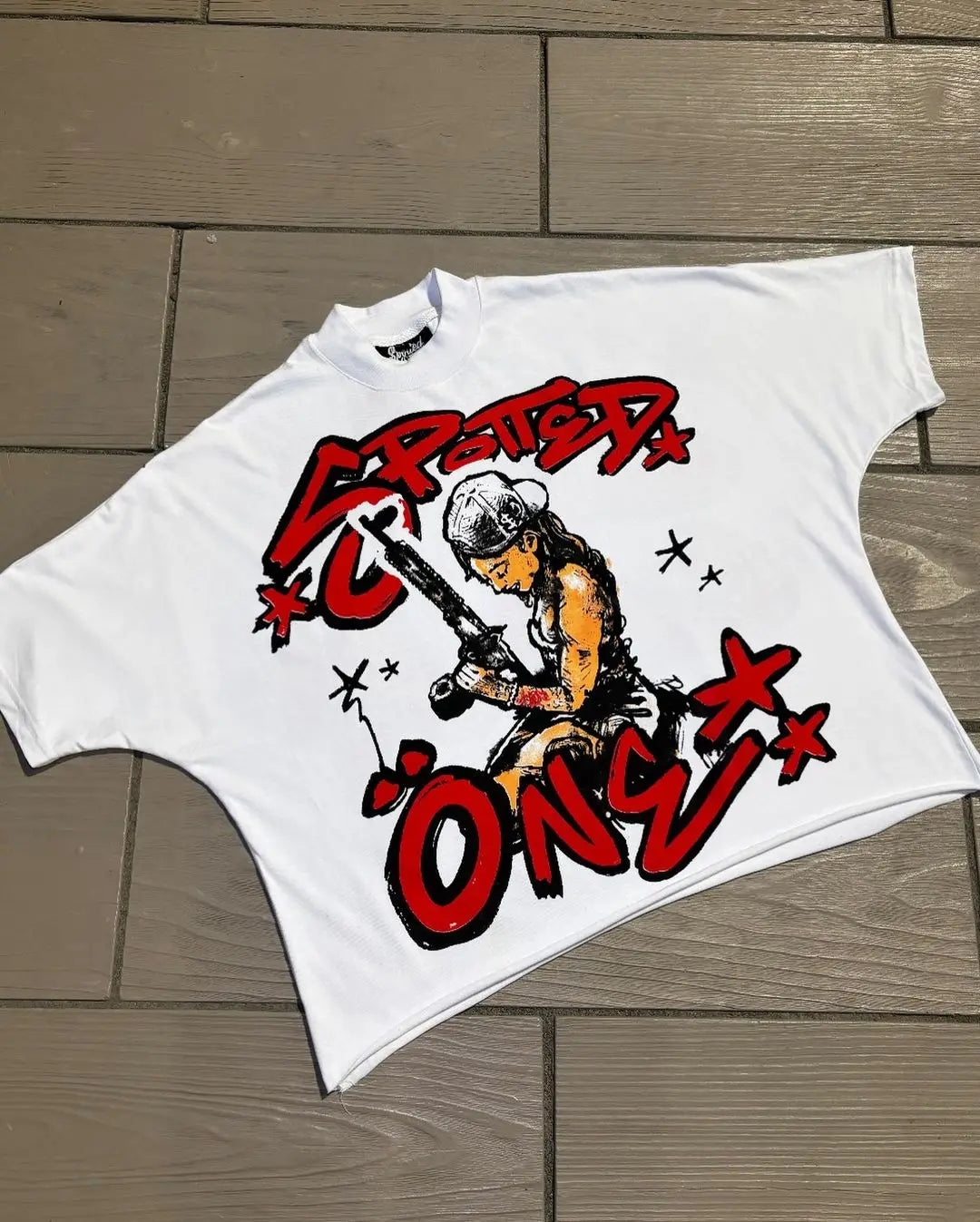 New American Retro Street Graffiti T-shirt