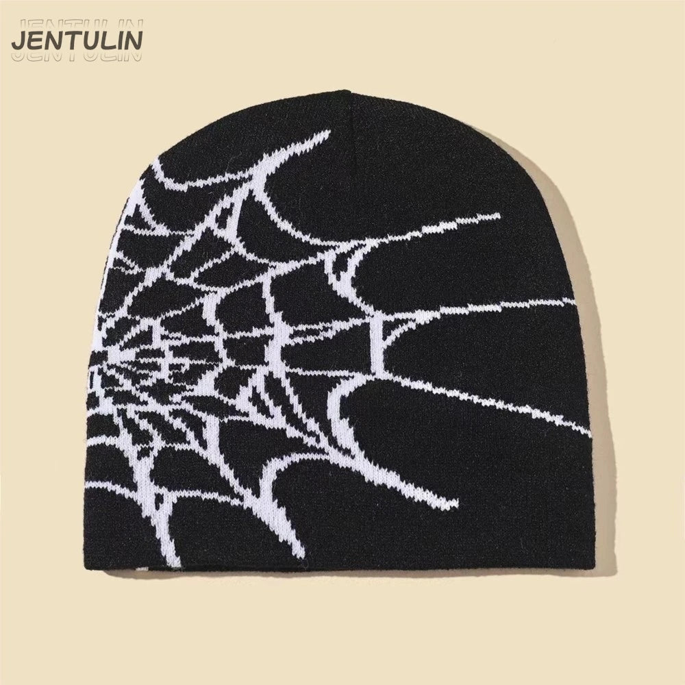New Goth Spider Web Beanie