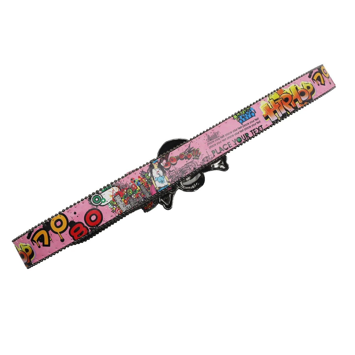 Big Skull Punk Rhinestone Belt Unisex