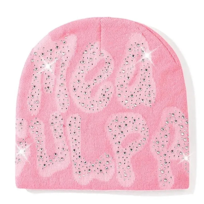 Rhinestone studded Knitted Beanie