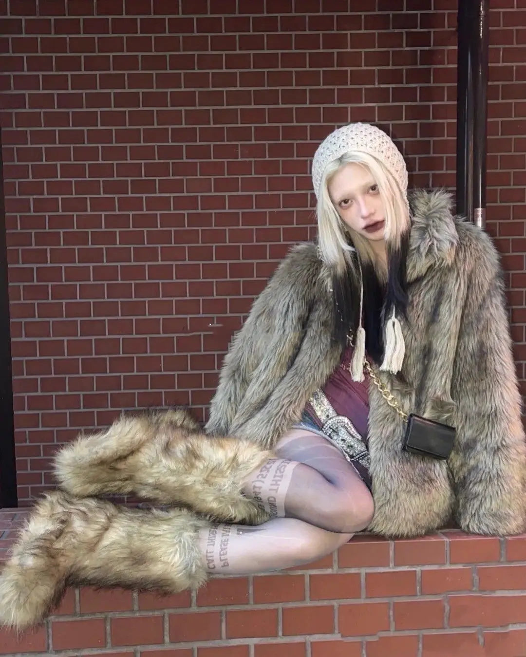 Furry Snow Fox Fur Boots