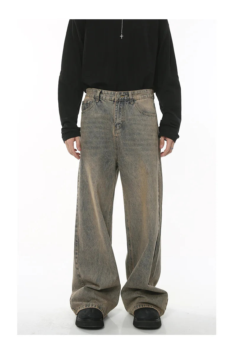 Distressed Denim Baggy Jeans