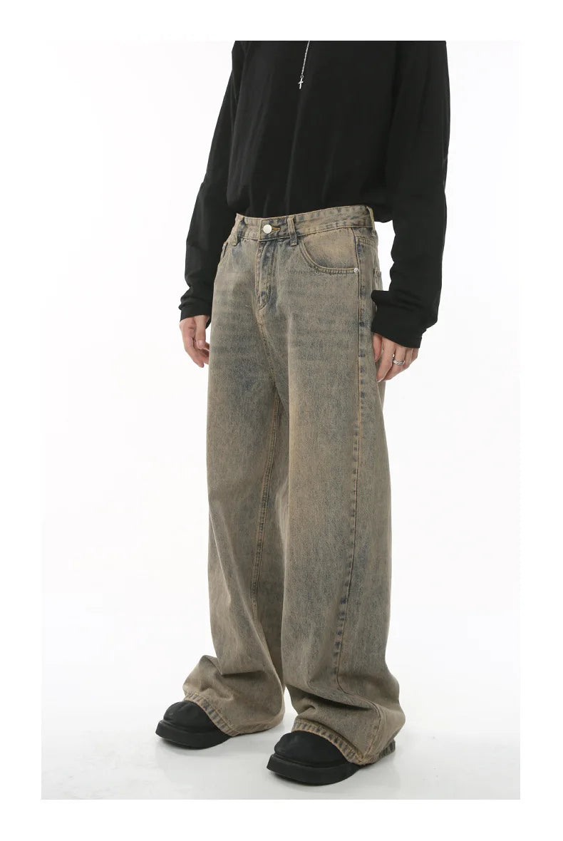 Distressed Denim Baggy Jeans