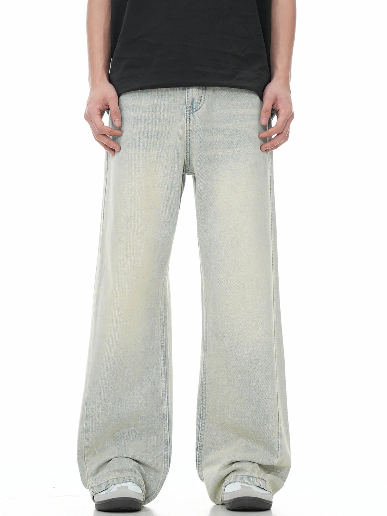 Blue Straight Bootcut Jeans