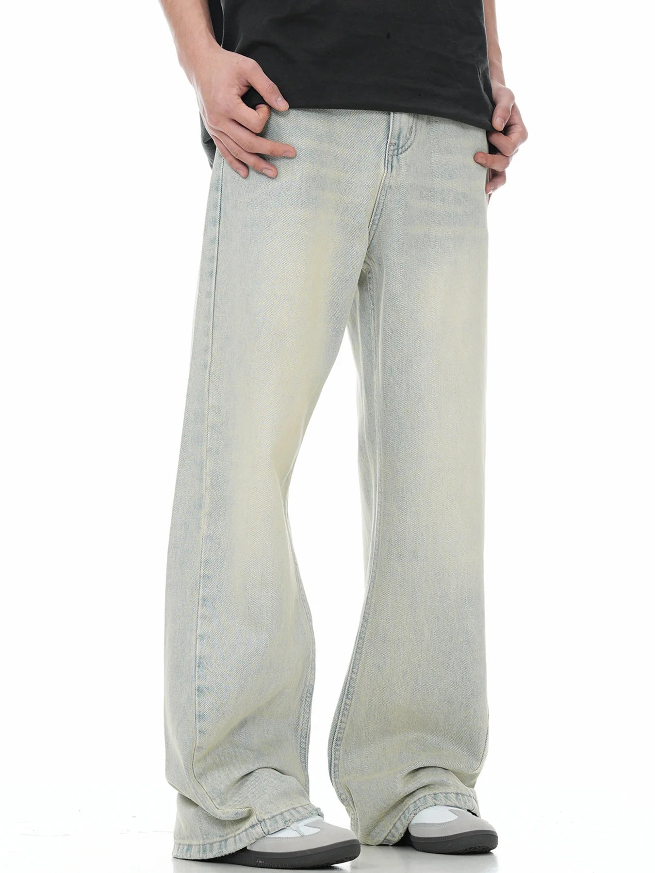 Blue Straight Bootcut Jeans