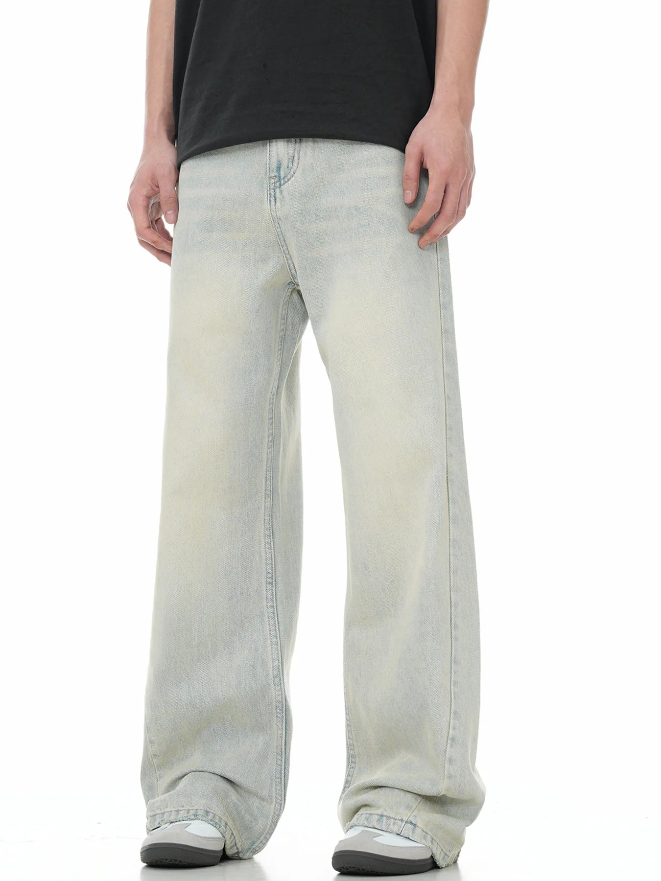 Blue Straight Bootcut Jeans