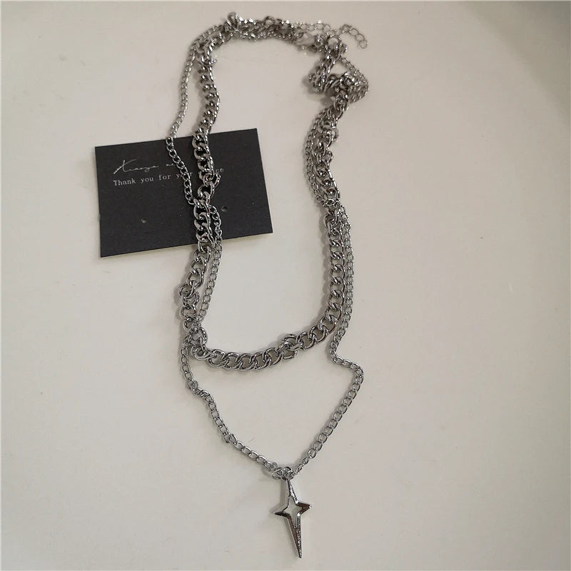 Black Cross Pendant Chain