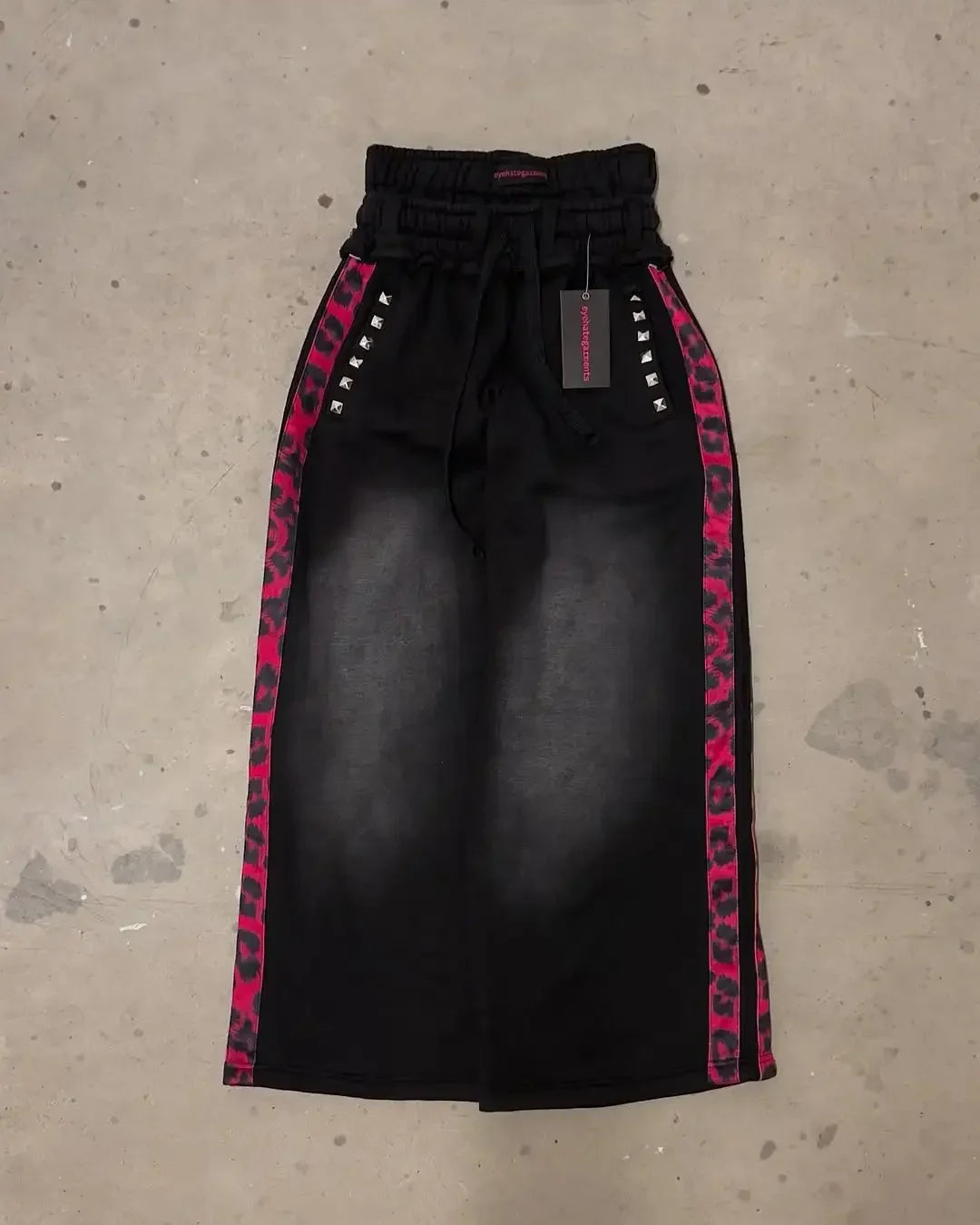 Double Waisted Gothic Embroidered Sweatpants