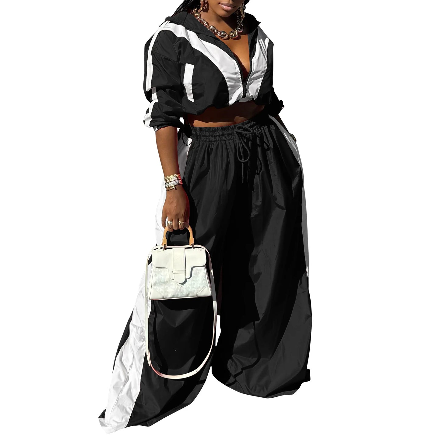 Wide leg y2k Women's set