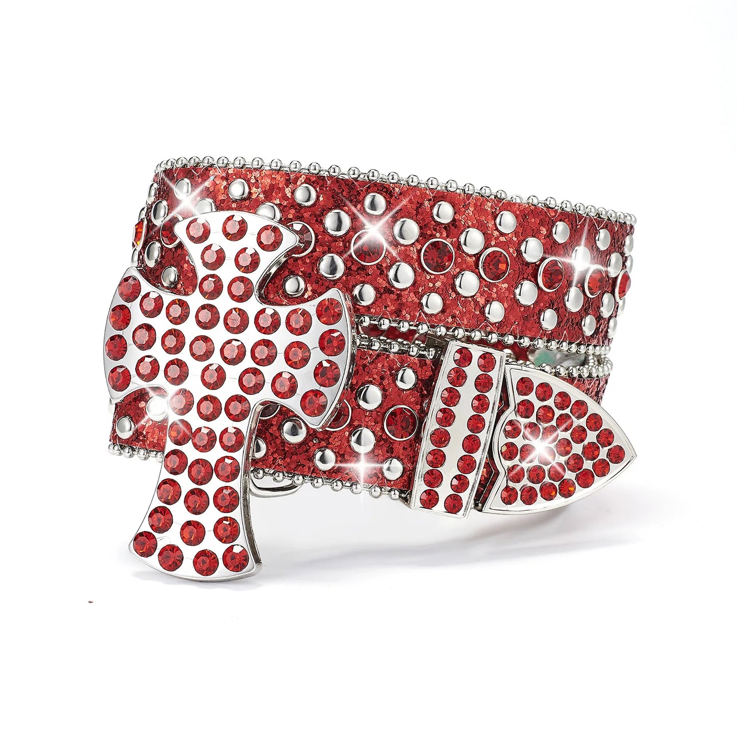 New Luxury Unisex Rhinestone Cross Belt