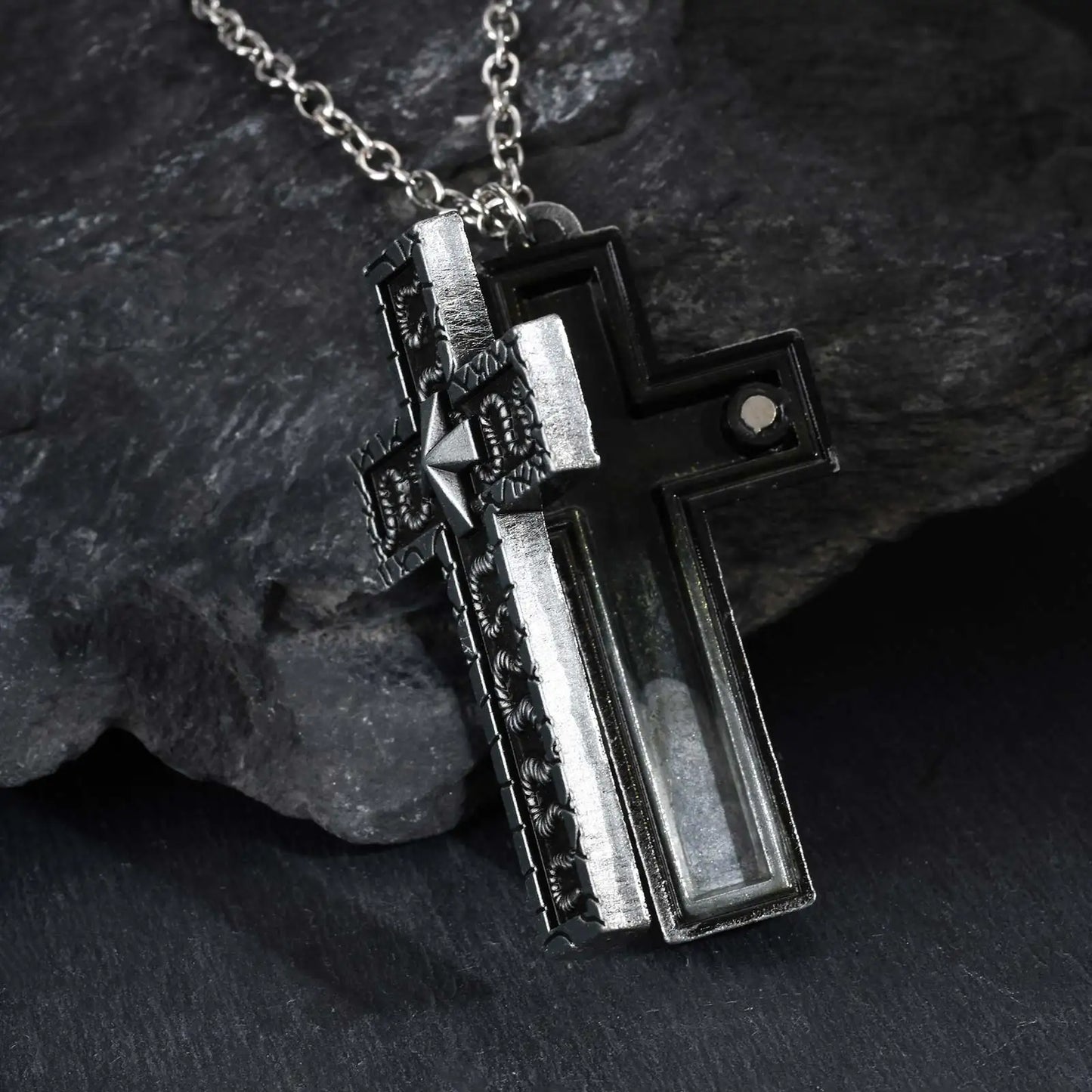 Openable Cross Pendant Necklace