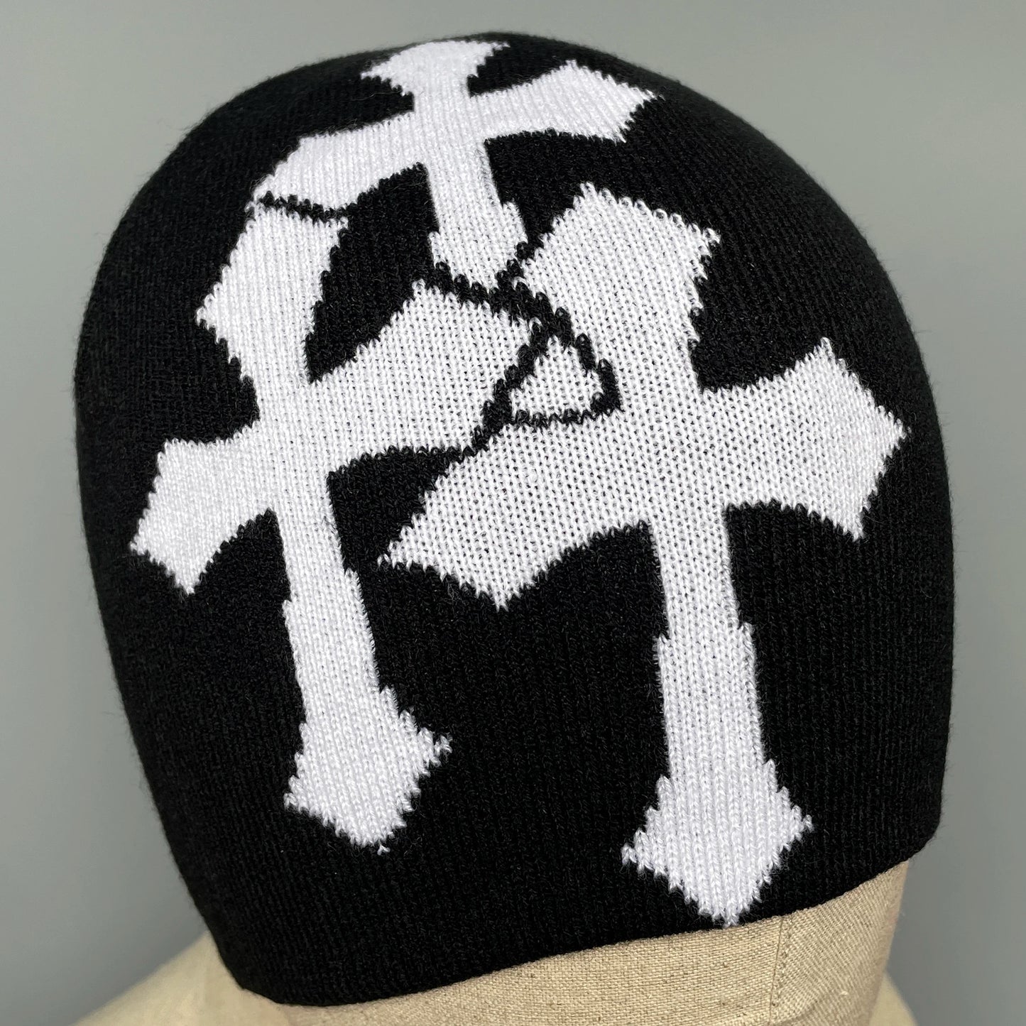 Crucifix Knitted Hat