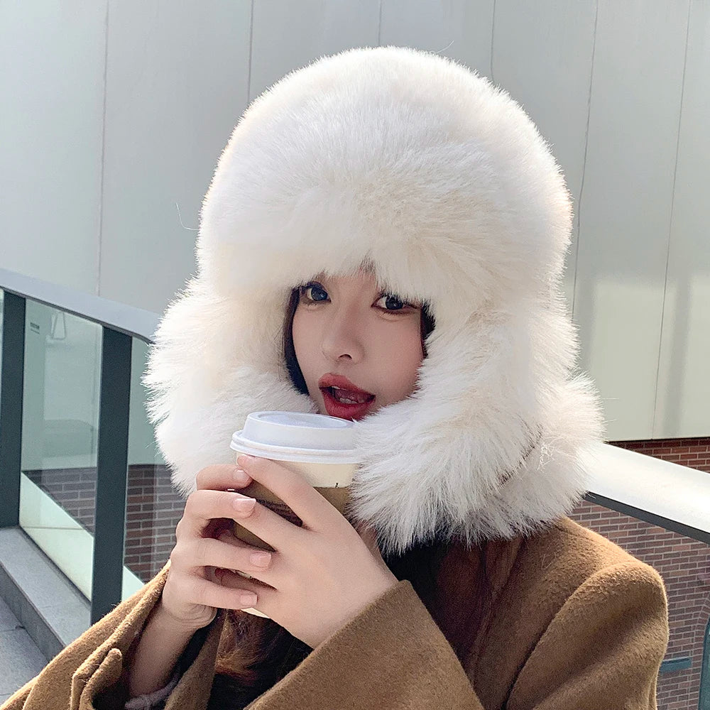 Oversized Aviator Bomber Winter Hat