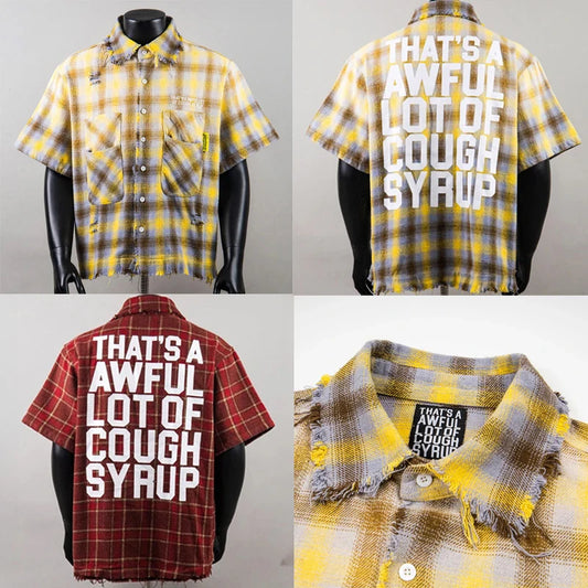 Cough Syrup Short-Sleeve Button up