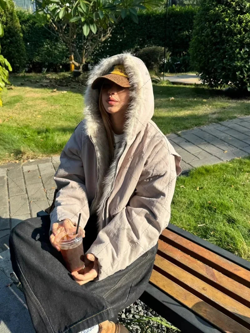 Wool Interior Faux Fur Winter Jacket