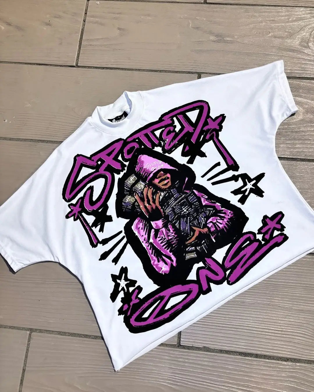 New American Retro Street Graffiti T-shirt