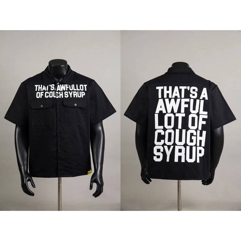 Cough Syrup Short-Sleeve Button up