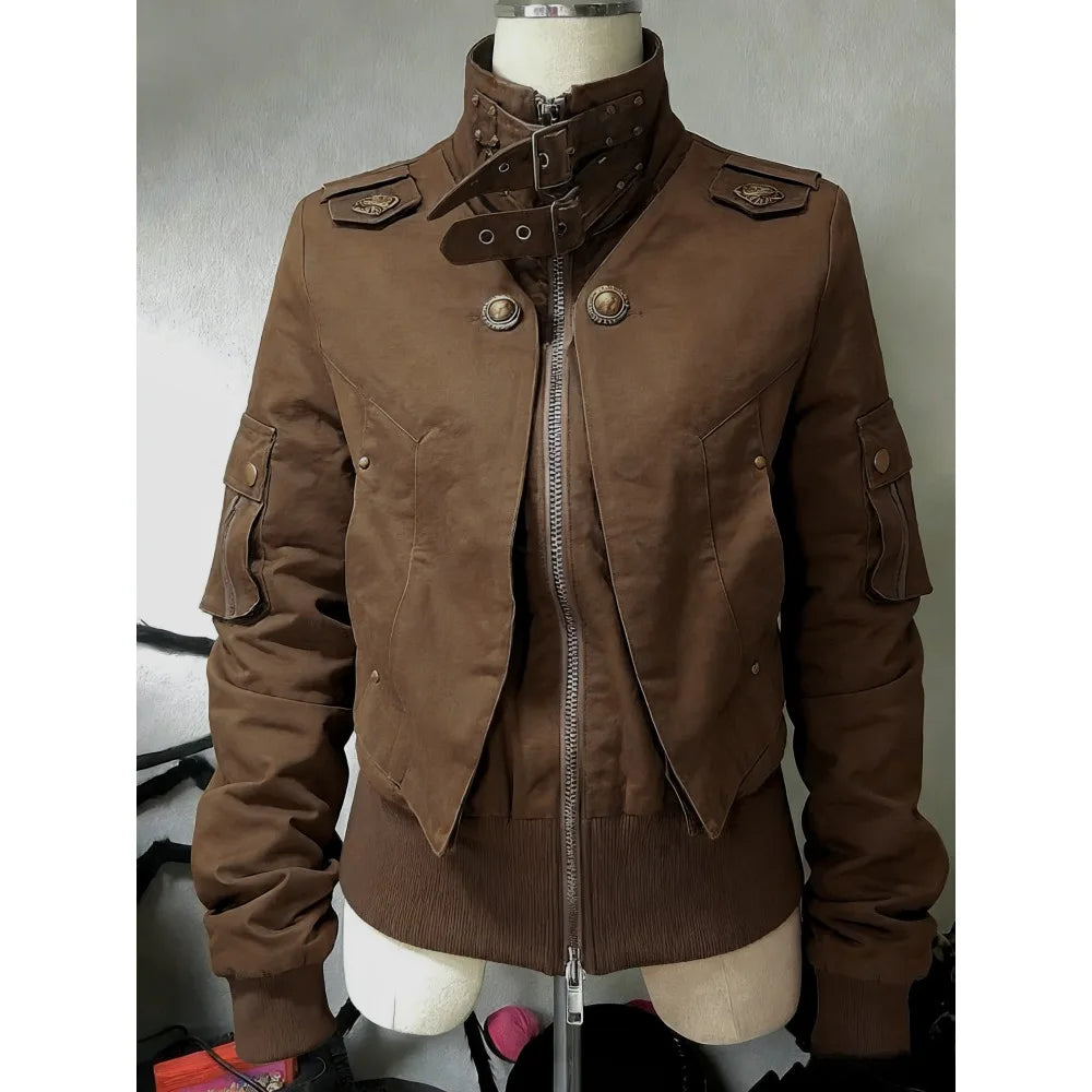 Fur Hooded Warm y2k Jacket