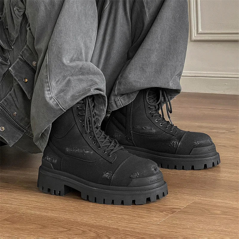 High-Top Motorcycle Boots