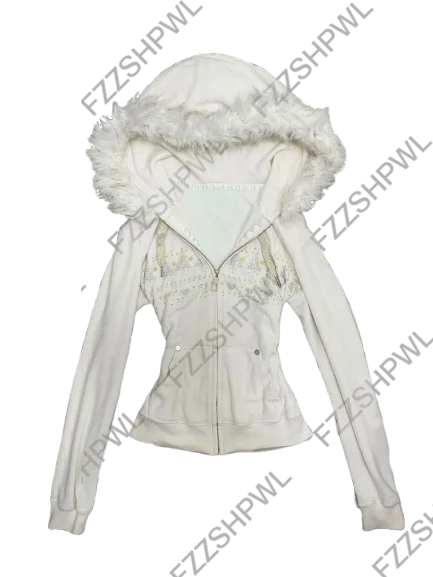 Faux Fur Lined Hooded Slim Waist Sweaters