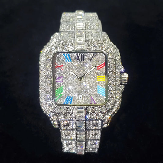 Rectangle Shaped Iced Out Watch