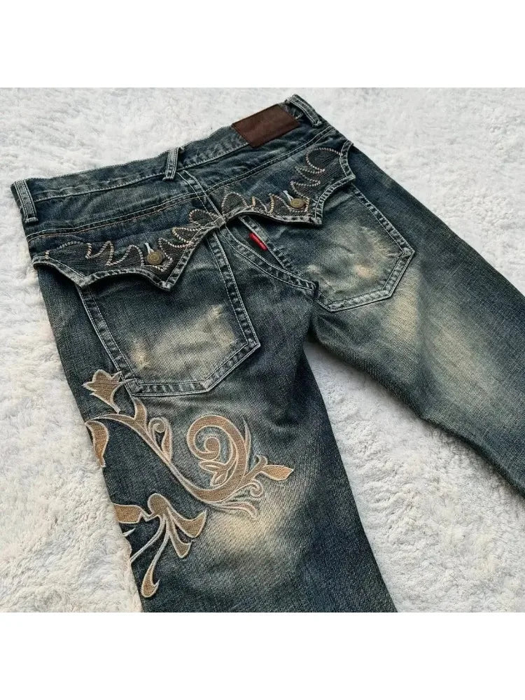 Denim Flared Y2k Jeans