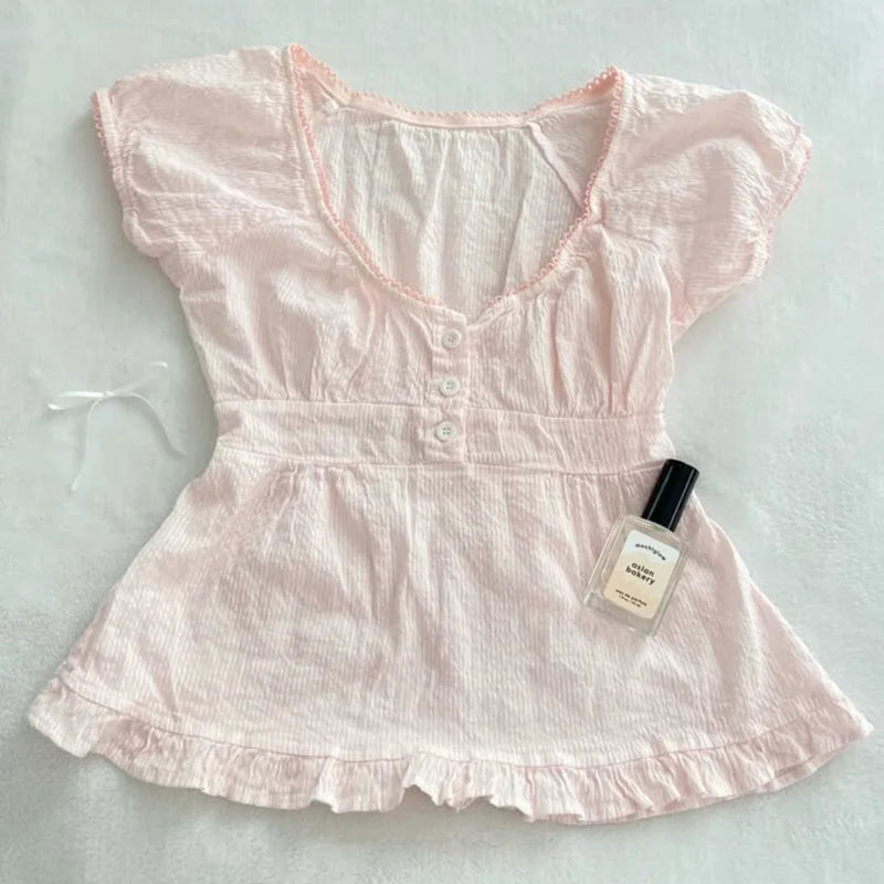 Striped Collar Polo T-shirt