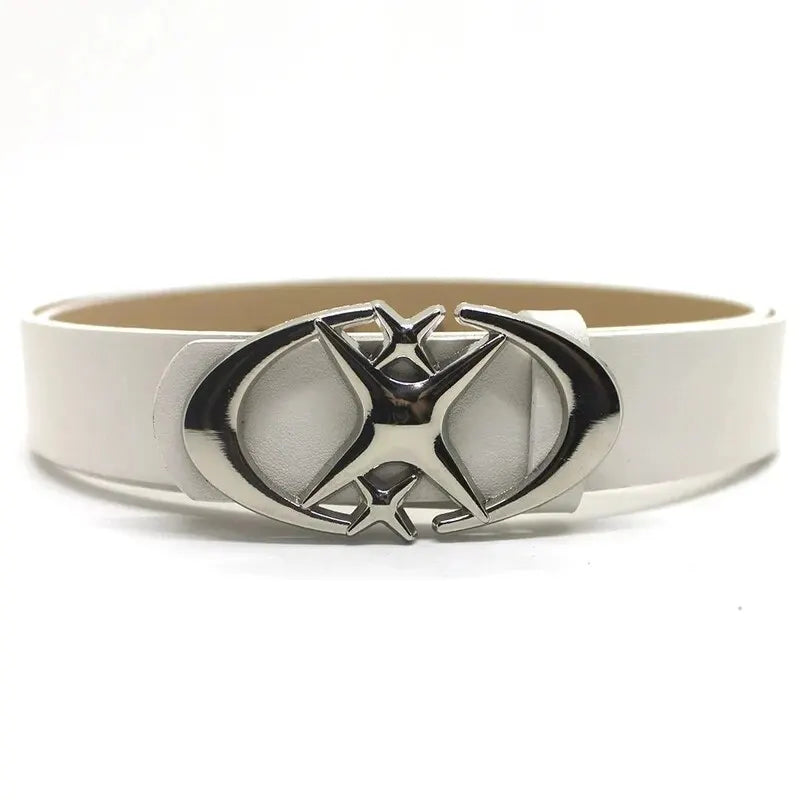 Unisex Belt Punk Star Buckle Design Cross Metal Vintage Gothic Y2K Belt