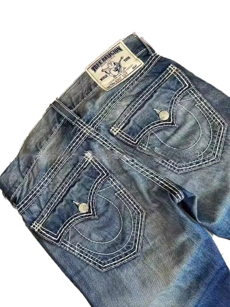 American Embroidered Denim Jeans