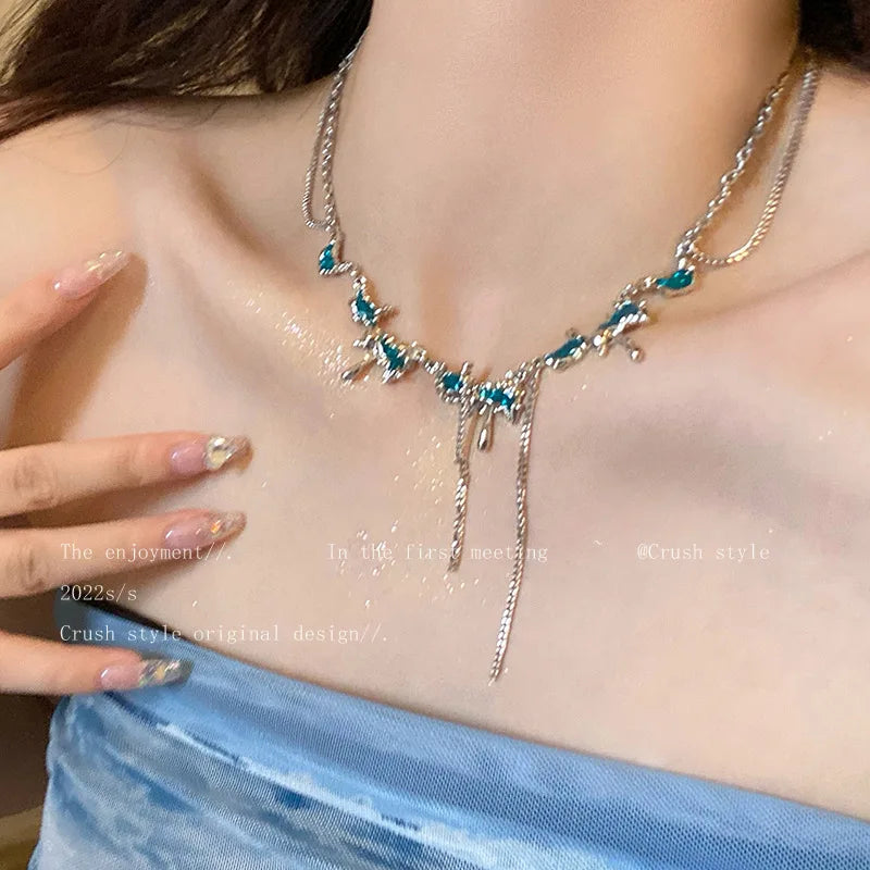 Shiny Star Chain Necklace Y2k