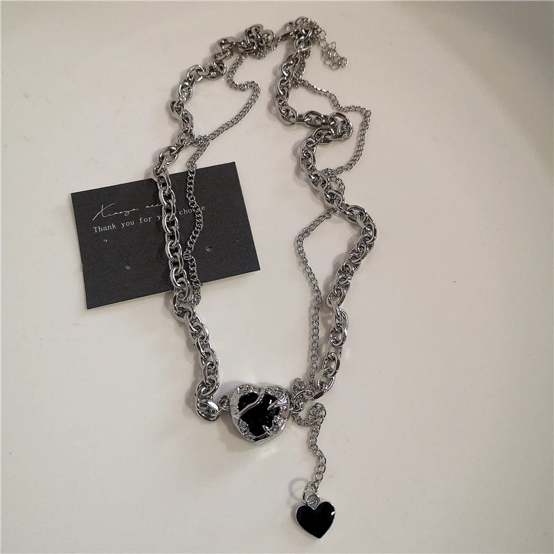 Black Cross Pendant Chain