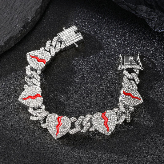 Broken Heart Cuban Chain Bracelet