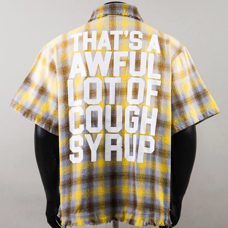 Cough Syrup Short-Sleeve Button up