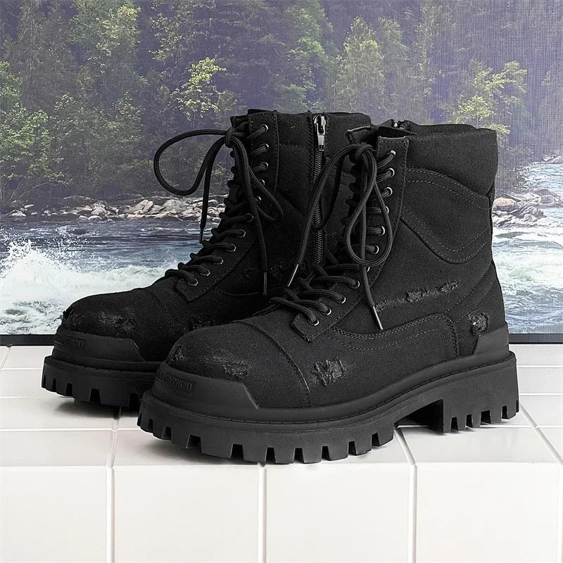 High-Top Motorcycle Boots