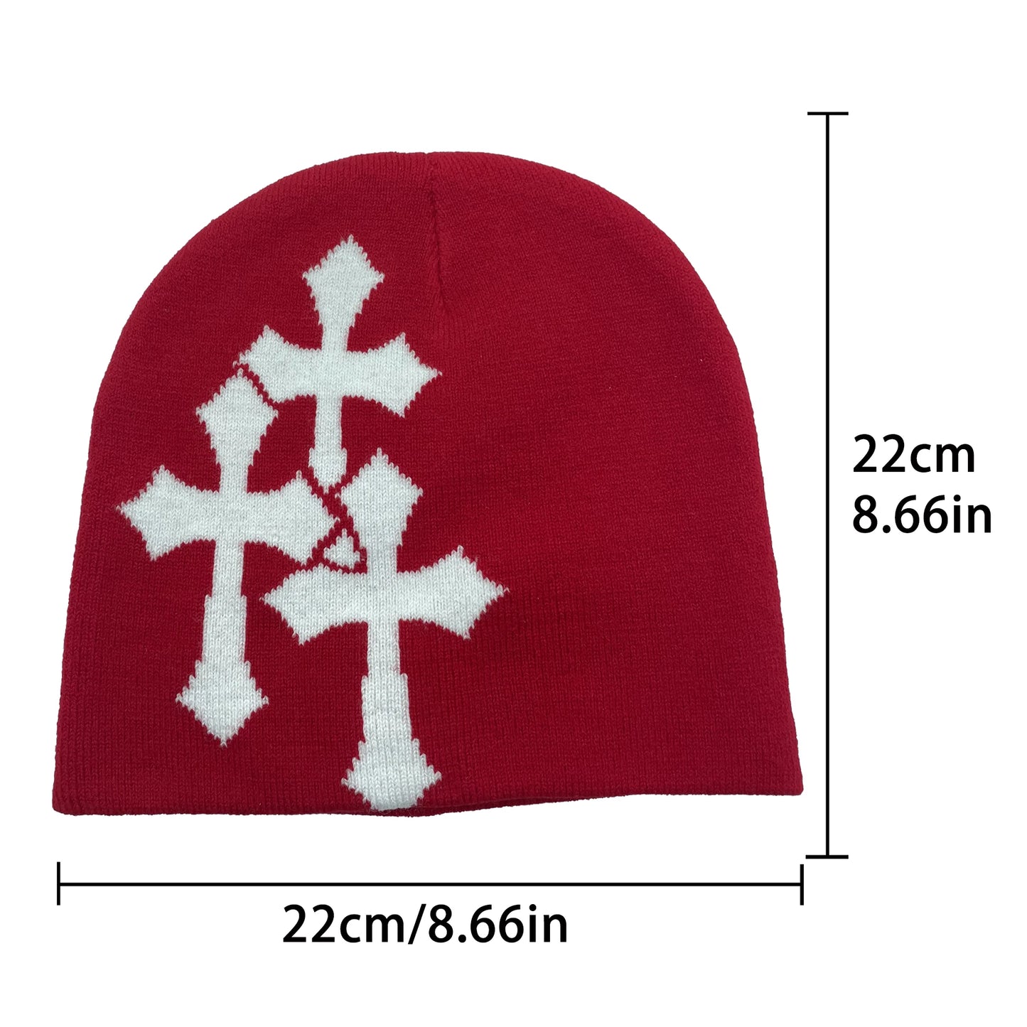 Crucifix Knitted Hat