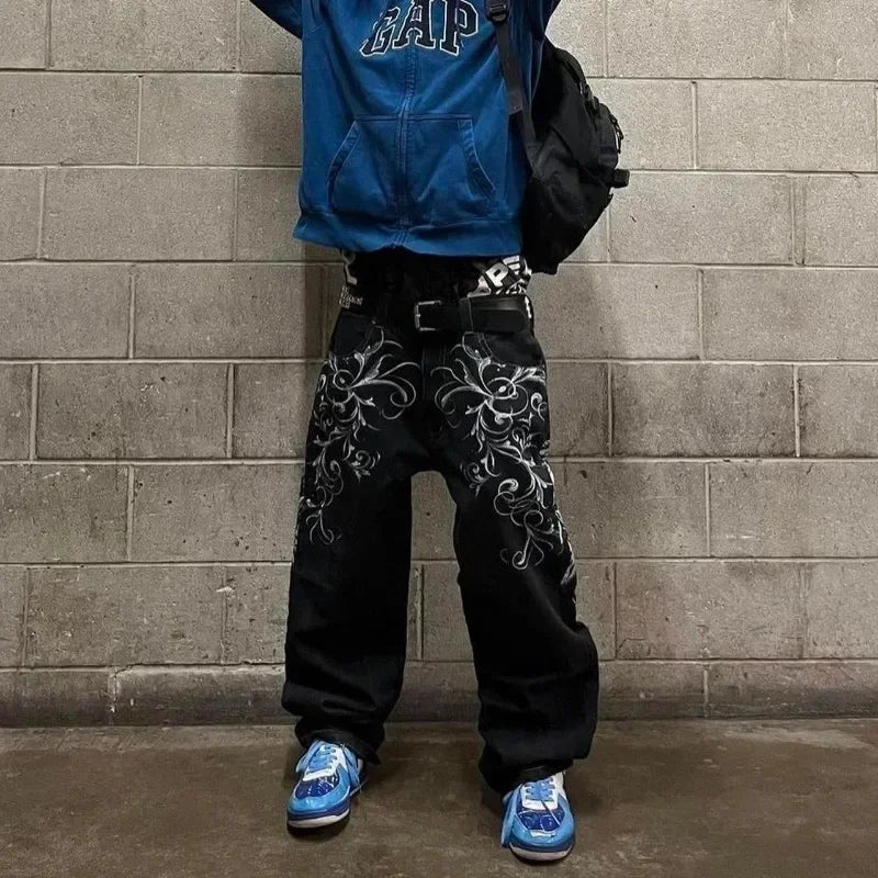 Gothic design Loose Wide Leg Pants