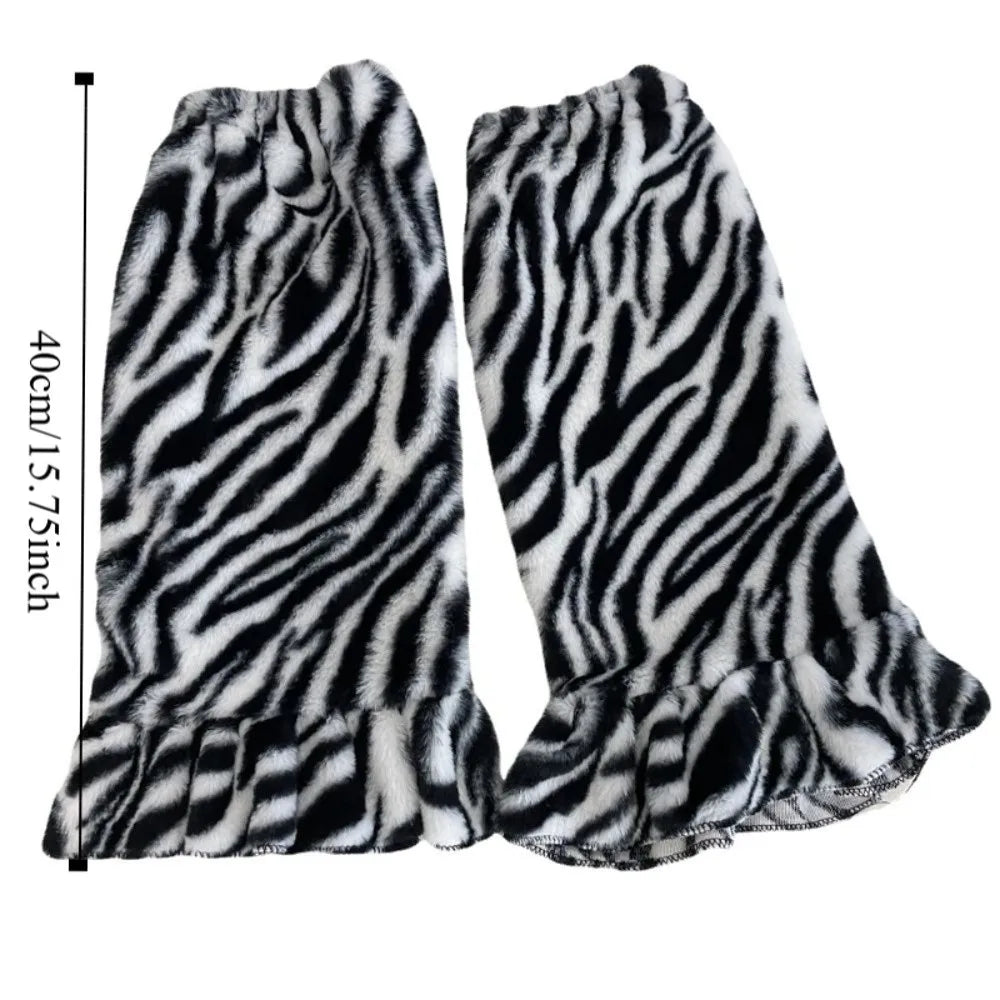 Leopard Print Winter Leg Warmers