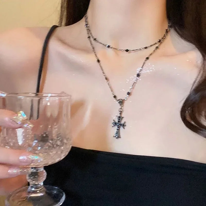 Shiny Star Chain Necklace Y2k