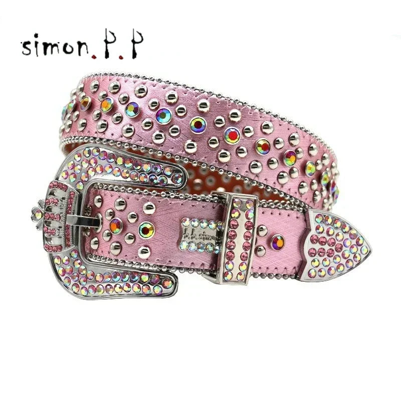 Punk Dark Western Rhinestones Belts