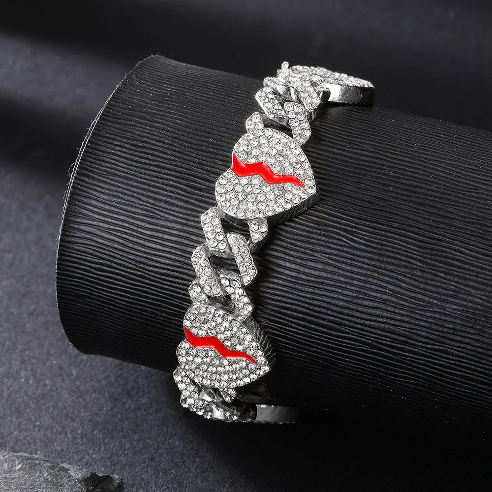 Broken Heart Cuban Chain Bracelet
