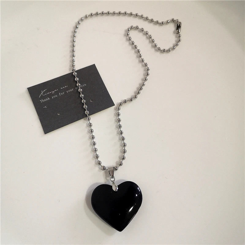 Black Cross Pendant Chain