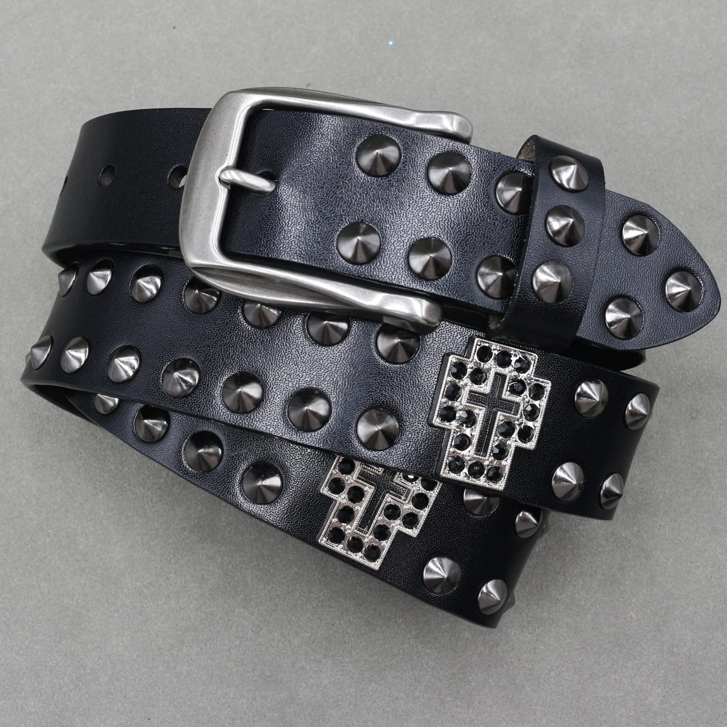 Metal Rivet Leather Belt