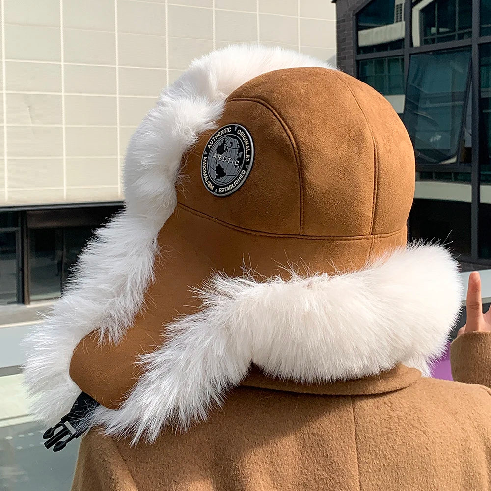 Oversized Aviator Bomber Winter Hat