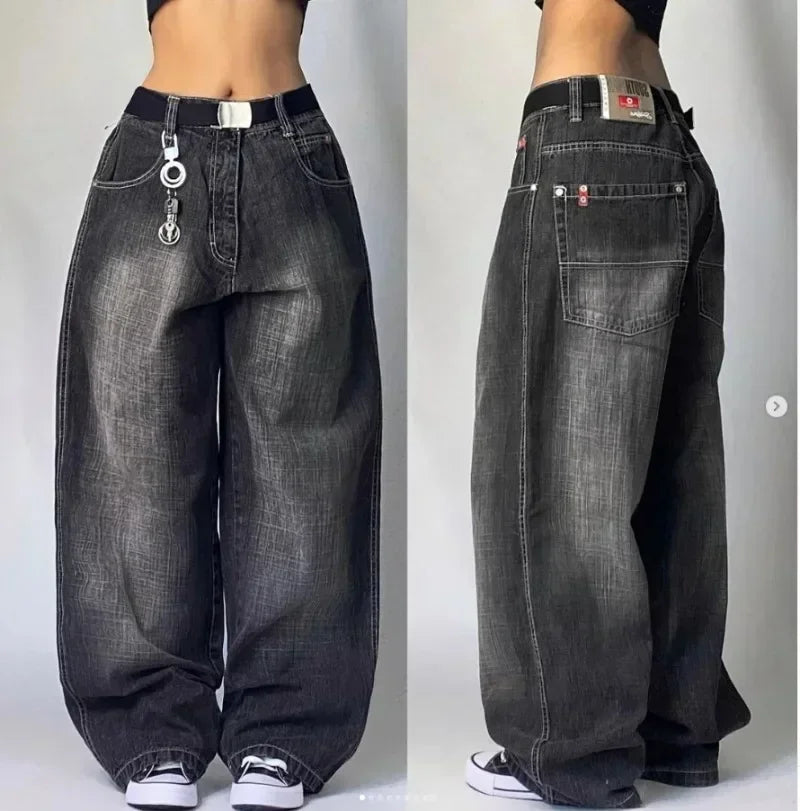 Embroidered Baggy Skater Jeans