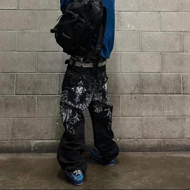 Gothic design Loose Wide Leg Pants