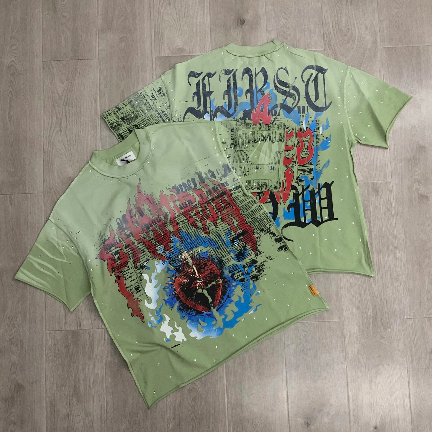 Diamond Cropped Graphic Tee