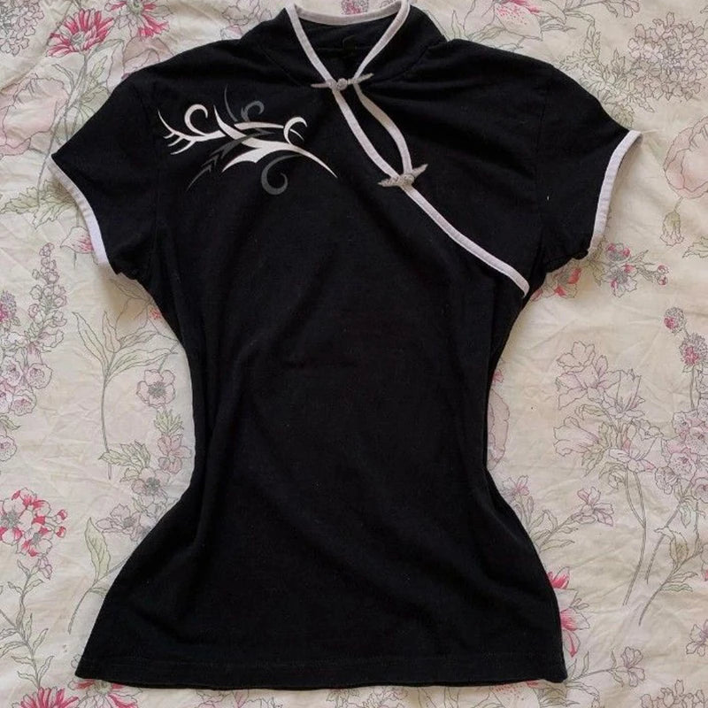 Striped Collar Polo T-shirt