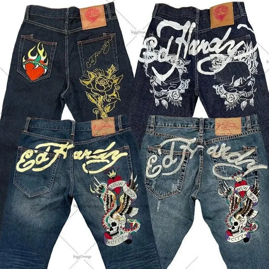 Ed Hardy Heart Baggy Jeans